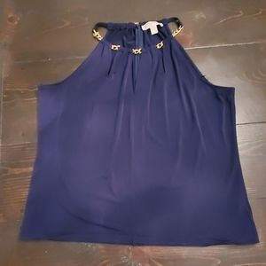 Michael Kors Gold Metal Detail Tank